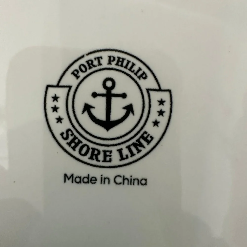 Port Philip Shore Line White Ceramic Whale Butter Dish Nautical Coastal Decor